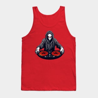 Red Dj Grim Reaper Tank Top